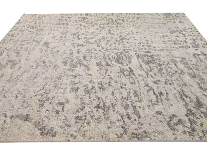Modern Abstract Wool Rug 8 X 10