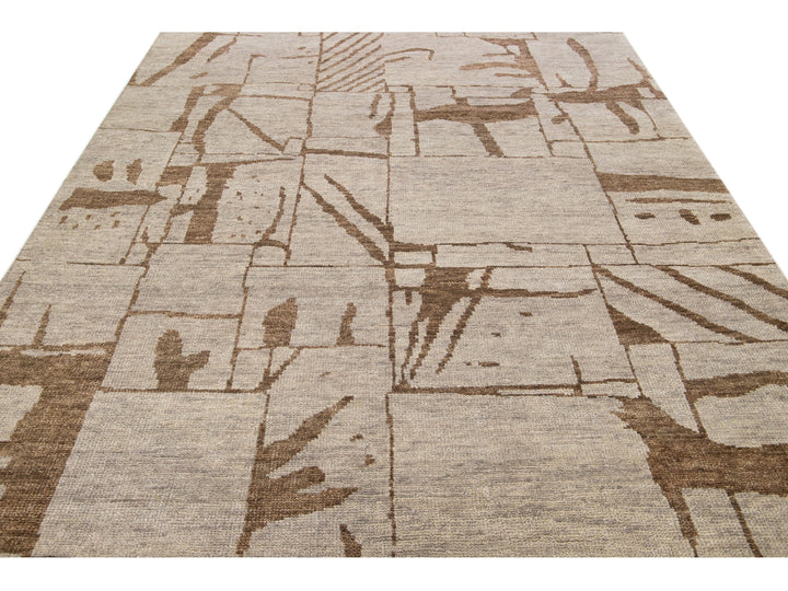 Modern Texture Wool Rug 8 X 10