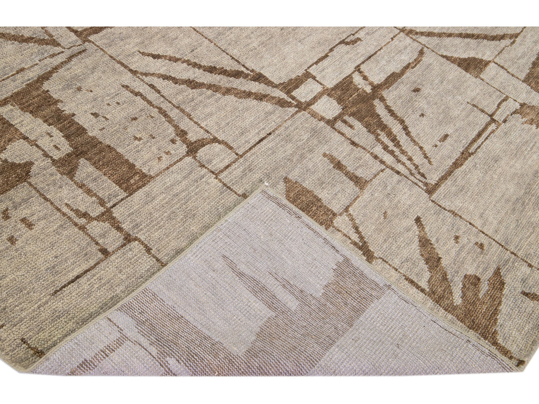 Modern Texture Wool Rug 8 X 10