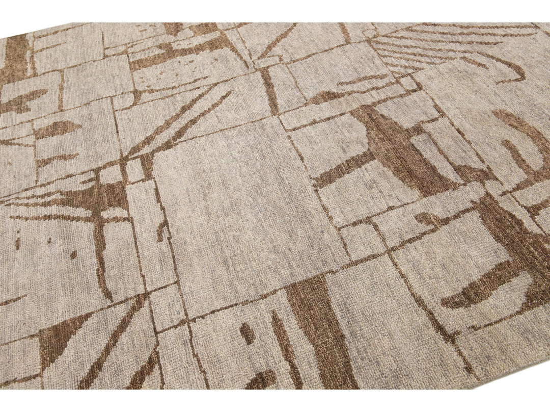 Modern Texture Wool Rug 8 X 10