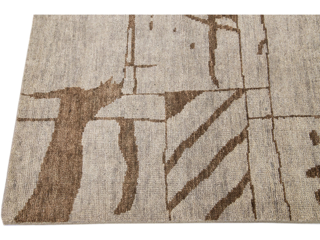Modern Texture Wool Rug 8 X 10
