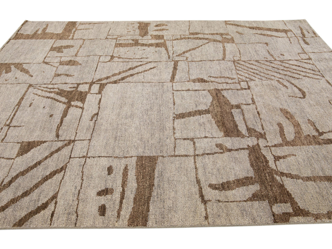 Modern Texture Wool Rug 8 X 10