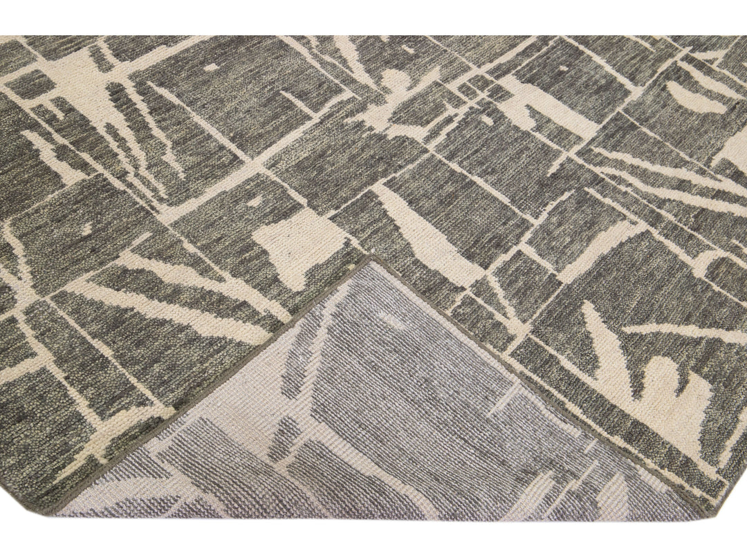 Modern Texture Wool Rug 8 X 10