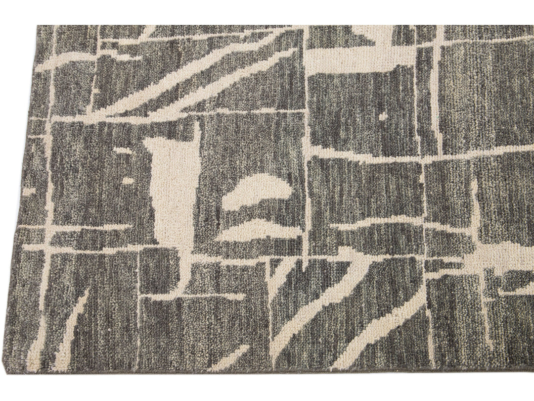 Modern Texture Wool Rug 8 X 10