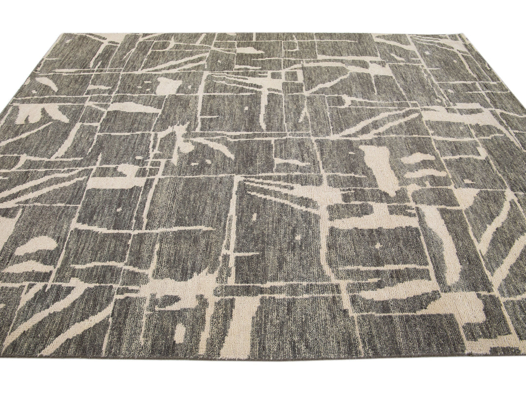 Modern Texture Wool Rug 8 X 10