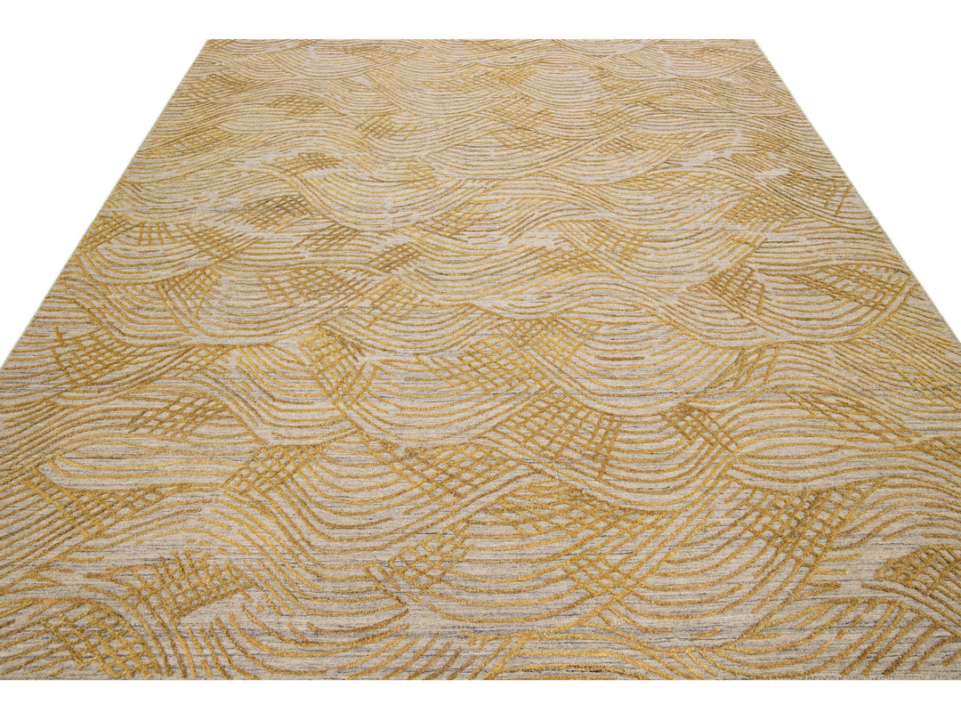 Modern Texture Wool Rug 8 X 10