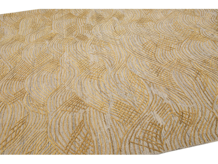 Modern Texture Wool Rug 8 X 10