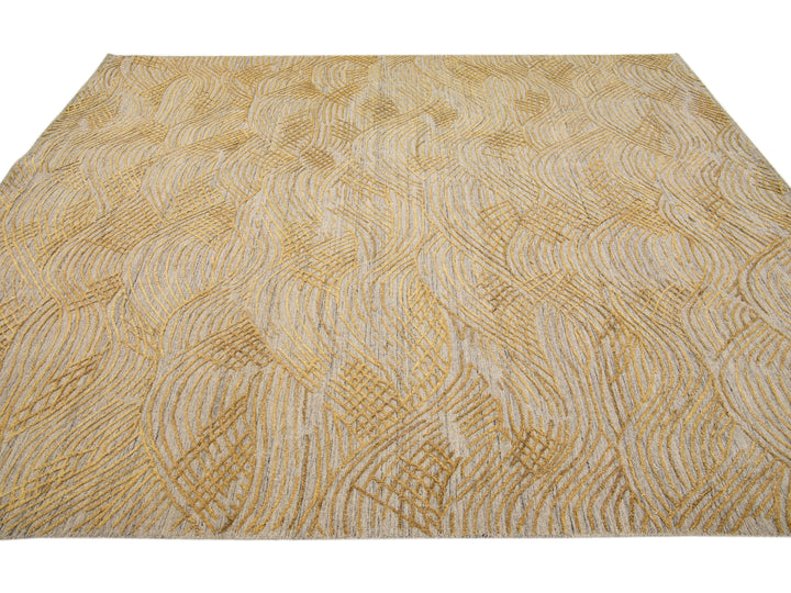 Modern Texture Wool Rug 8 X 10