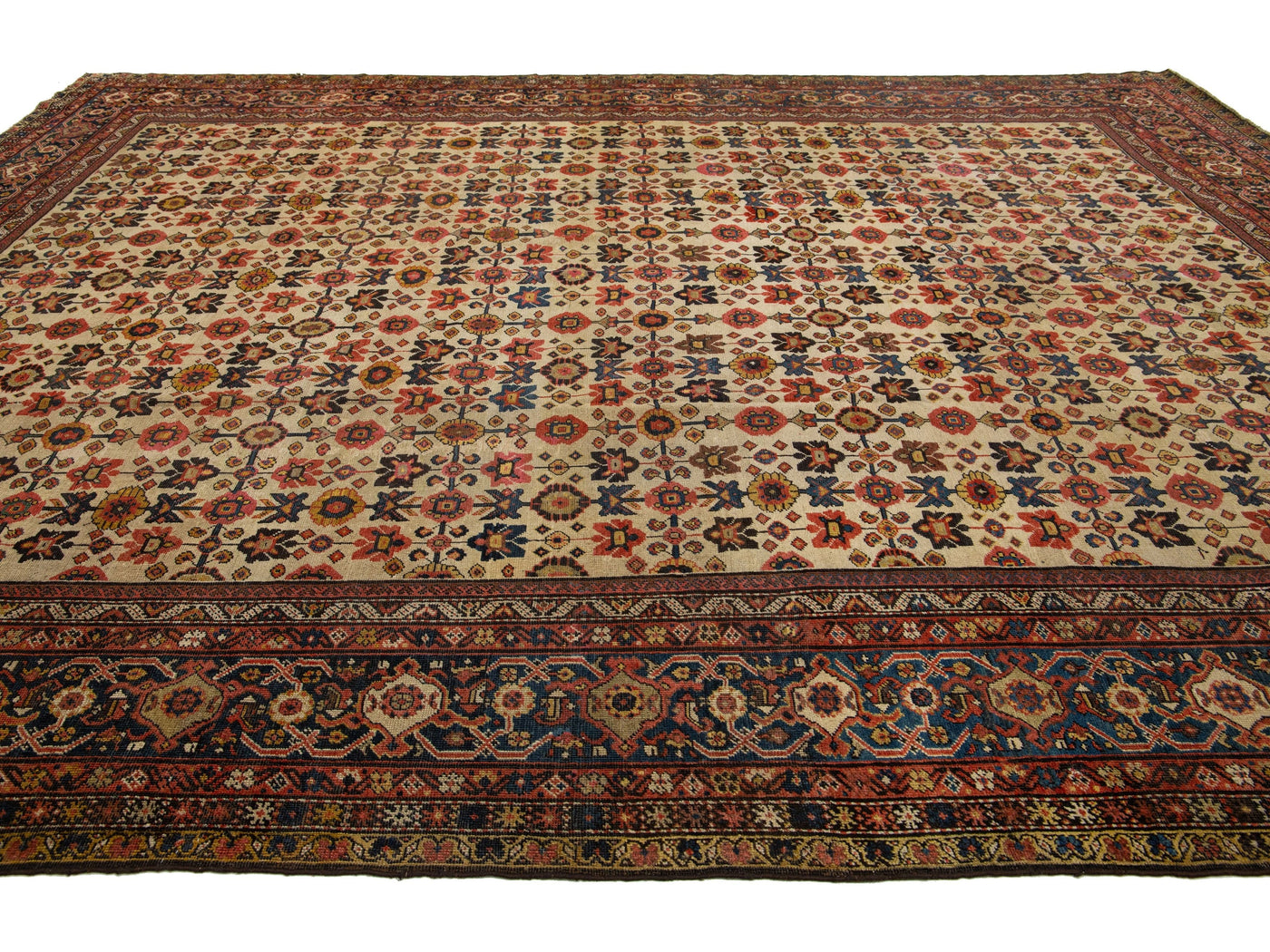 Antique Farahan Wool Rug 12 X 16