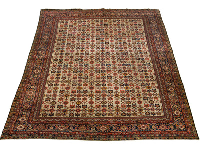 Antique Farahan Wool Rug 12 X 16