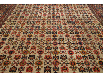 Antique Farahan Wool Rug 12 X 16