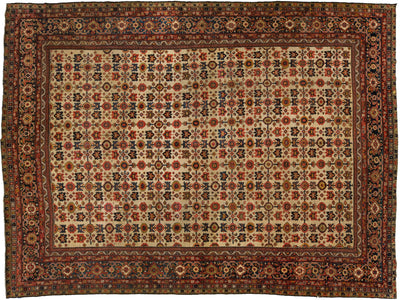 Antique Farahan Wool Rug 12 X 16