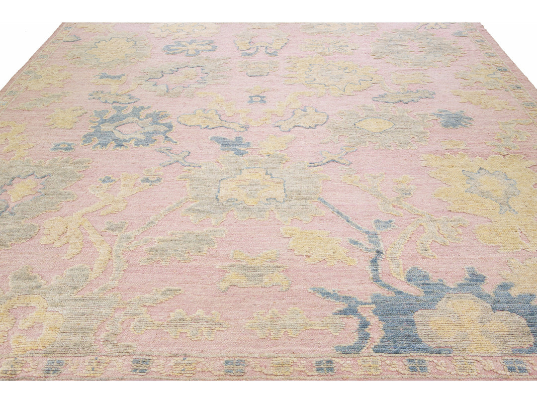 Modern Oushak Wool Rug 13 X 15
