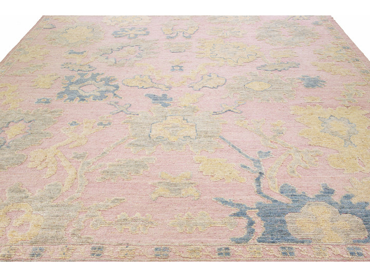 Modern Oushak Wool Rug 13 X 15