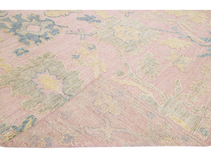 Modern Oushak Wool Rug 13 X 15