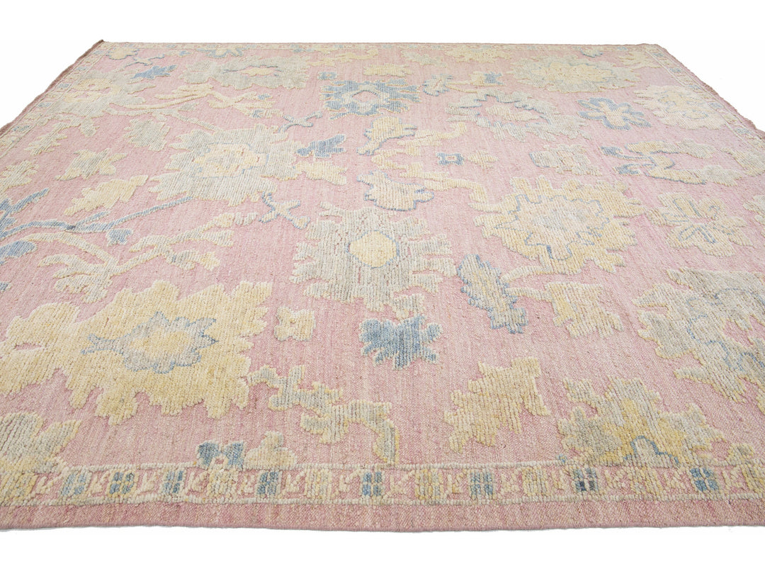 Modern Oushak Wool Rug 13 X 15