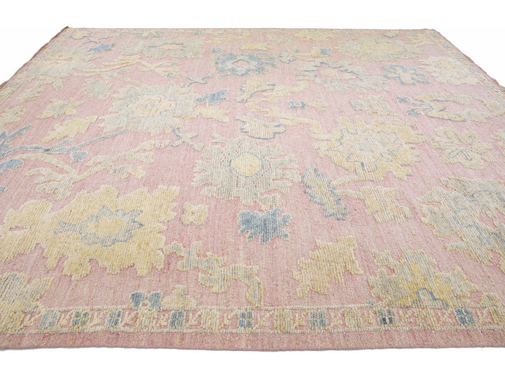 Modern Oushak Wool Rug 13 X 15