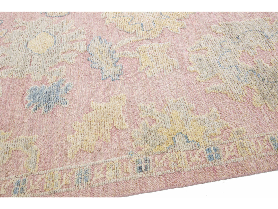 Modern Oushak Wool Rug 13 X 15