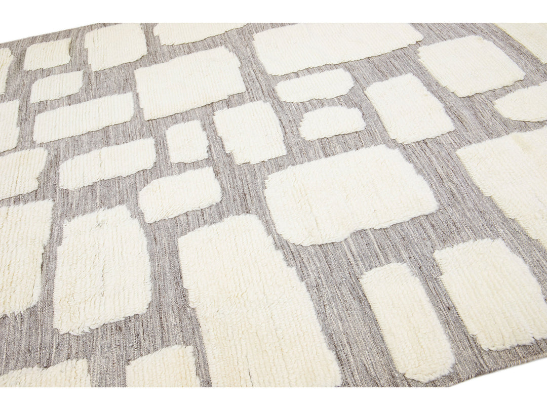 Modern Moroccan Wool Rug 8 X 10