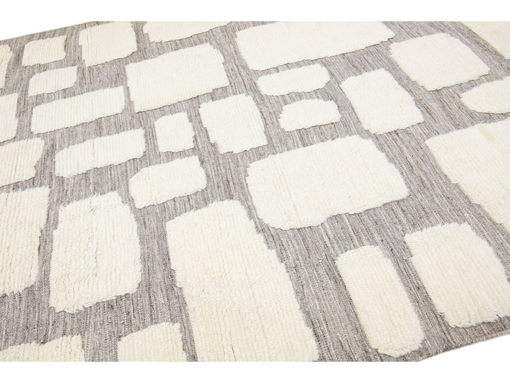 Modern Moroccan Wool Rug 8 X 10