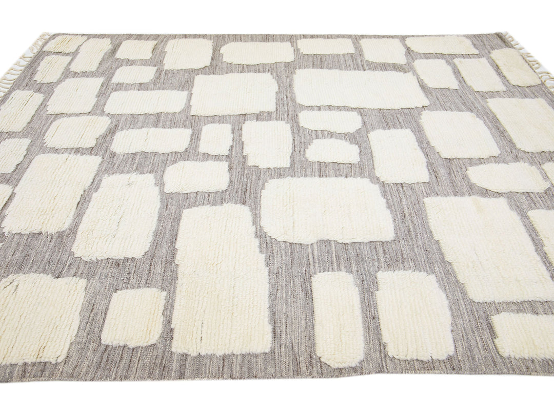 Modern Moroccan Wool Rug 8 X 10