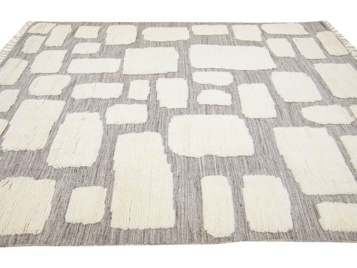 Modern Moroccan Wool Rug 8 X 10