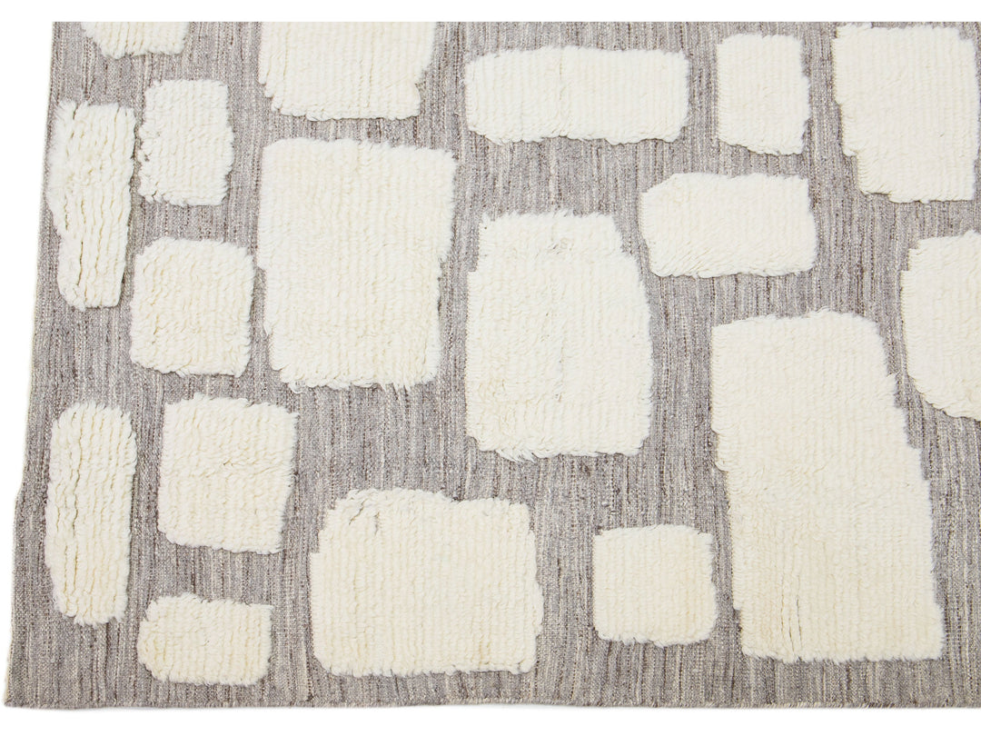 Modern Moroccan Wool Rug 8 X 10