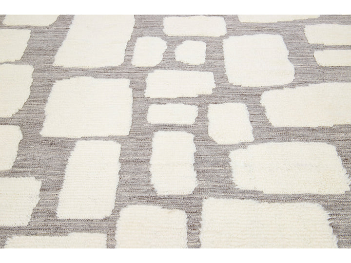 Modern Moroccan Wool Rug 8 X 10