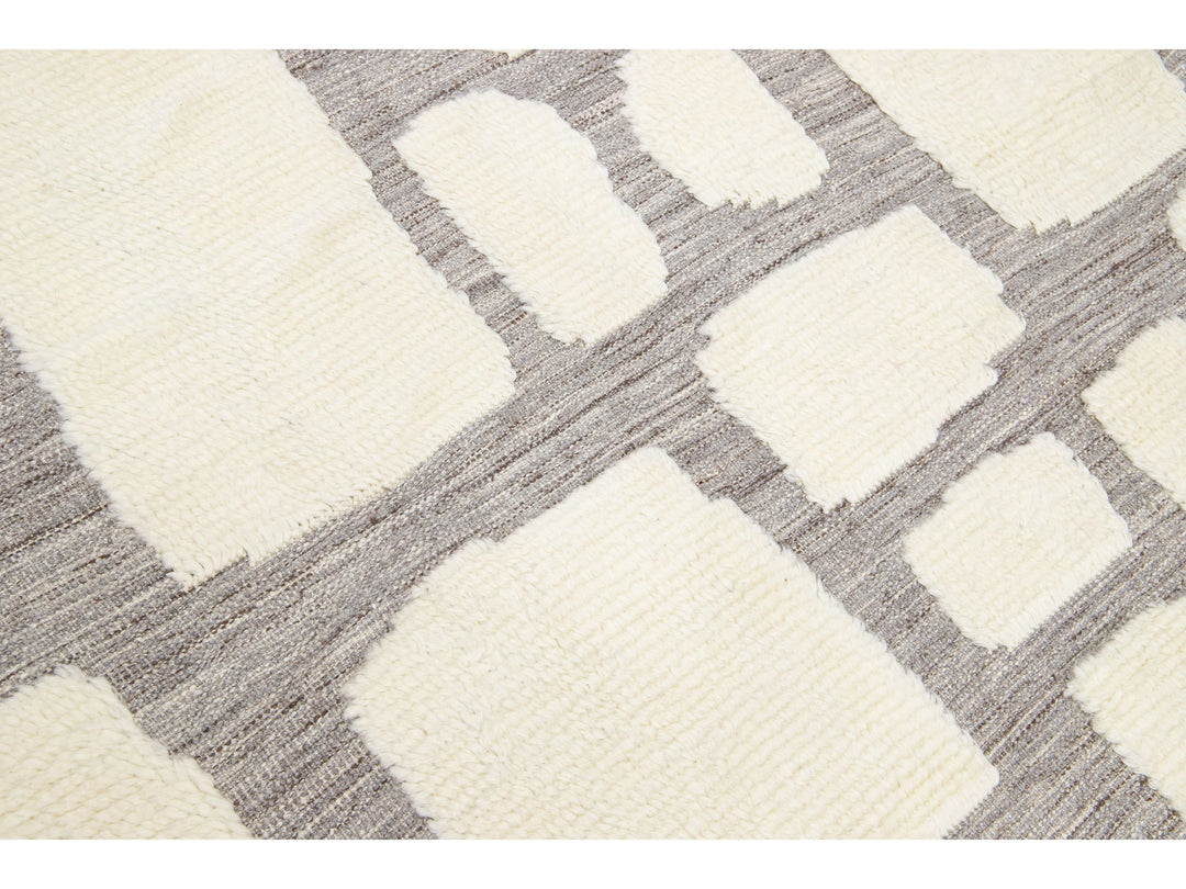 Modern Moroccan Wool Rug 8 X 10