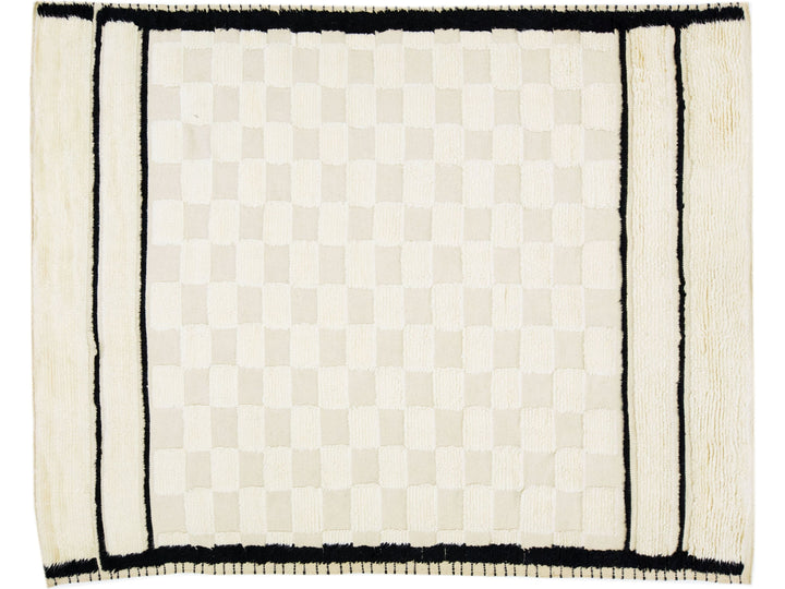 Modern Moroccan Wool Rug 8 X 10