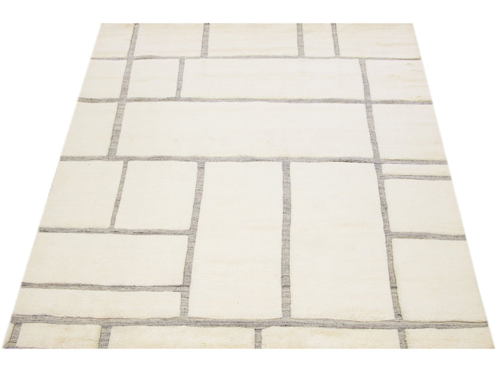 Modern Moroccan Wool Rug 8 X 10