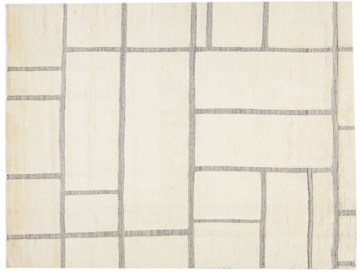 Modern Moroccan Wool Rug 8 X 10