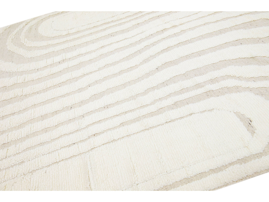 Modern Moroccan Wool Rug 8 X 10