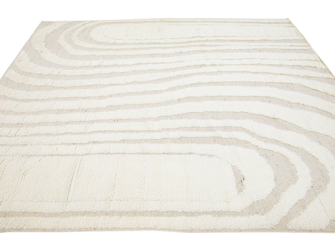 Modern Moroccan Wool Rug 8 X 10