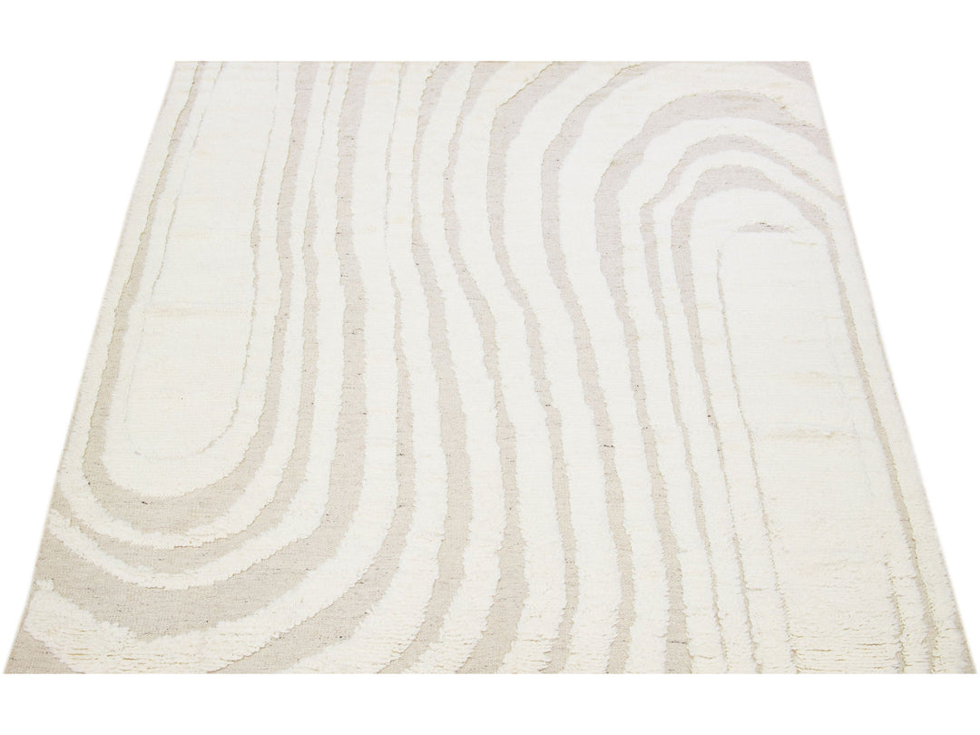 Modern Moroccan Wool Rug 8 X 10