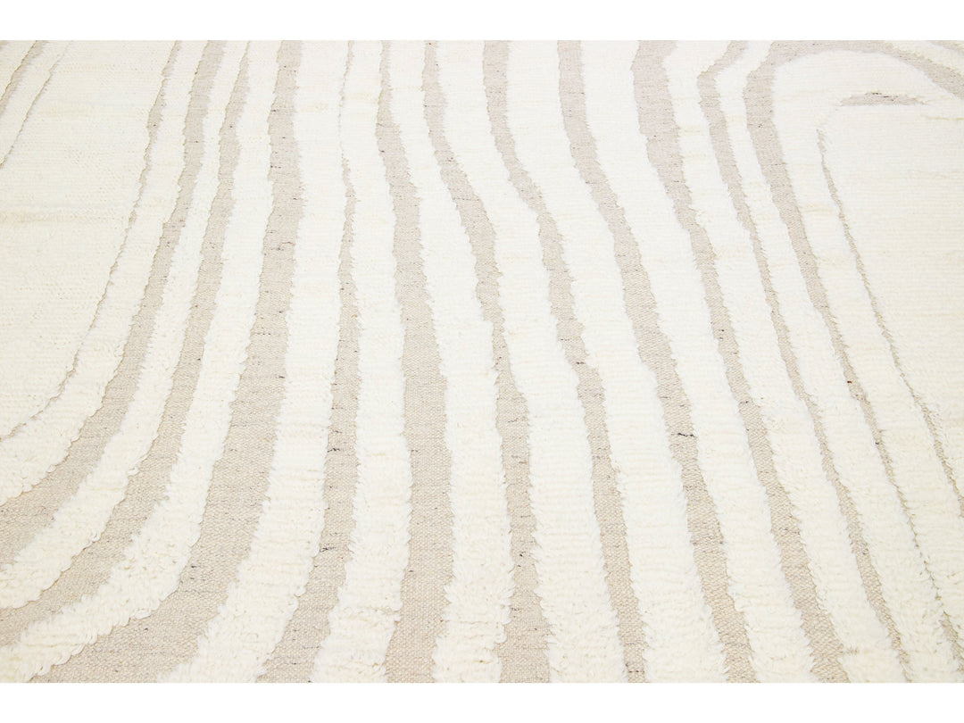 Modern Moroccan Wool Rug 8 X 10