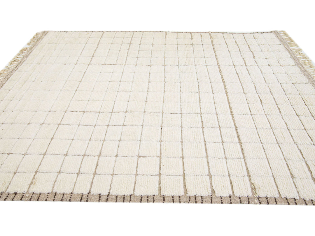 Modern Moroccan Wool Rug 8 X 10