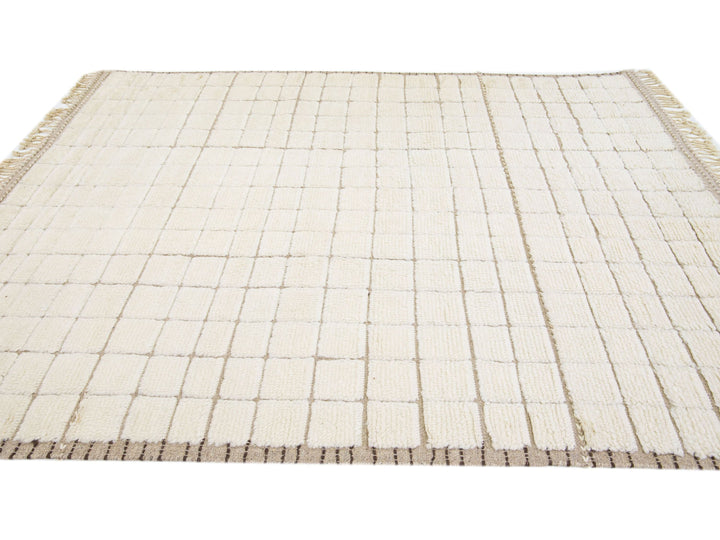Modern Moroccan Wool Rug 8 X 10