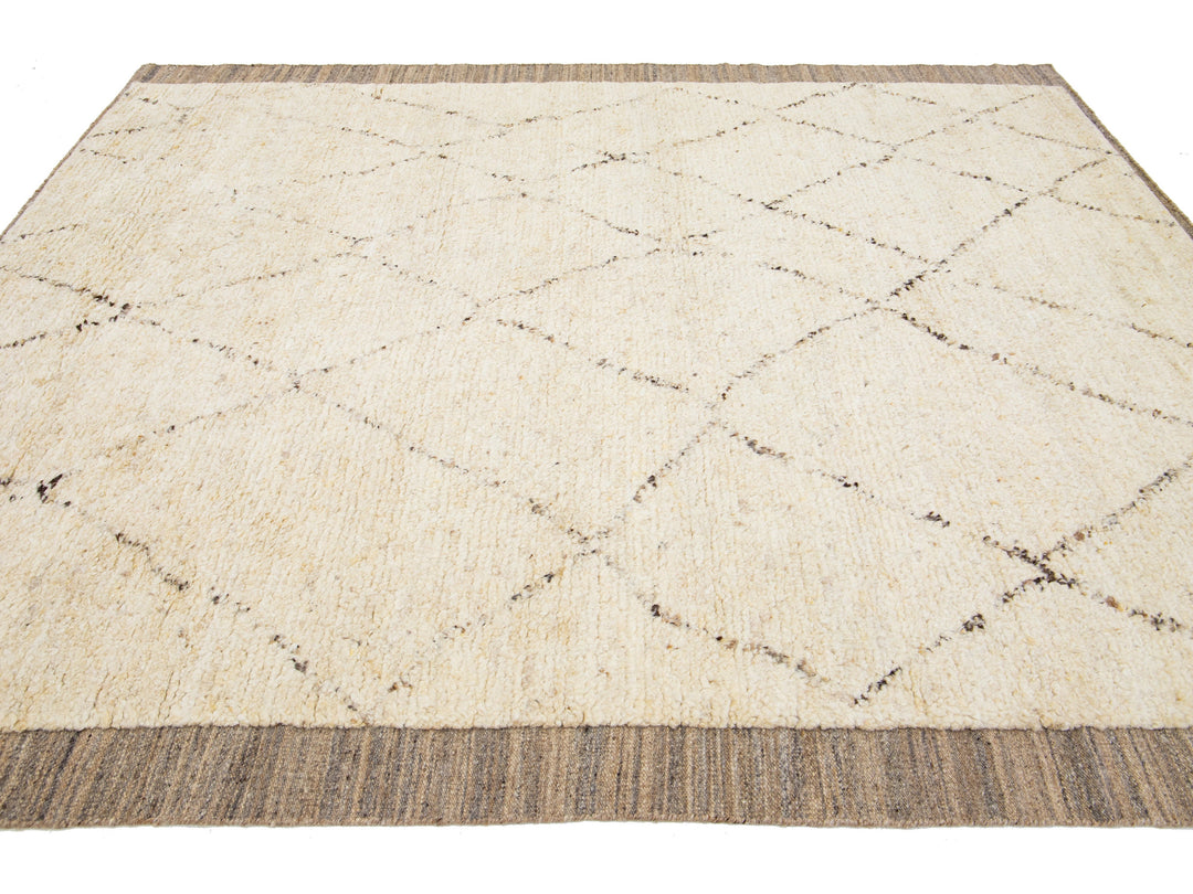 Modern Moroccan Wool Rug 8 X 10