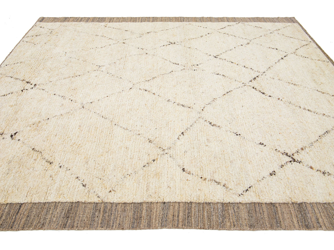 Modern Moroccan Wool Rug 8 X 10