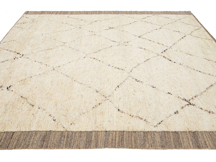 Modern Moroccan Wool Rug 8 X 10