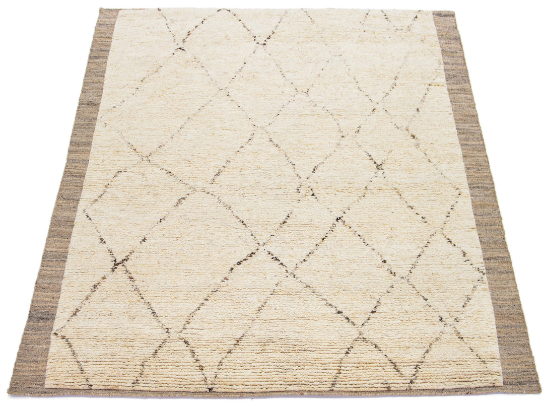 Modern Moroccan Wool Rug 8 X 10