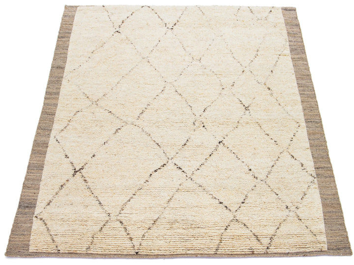 Modern Moroccan Wool Rug 8 X 10
