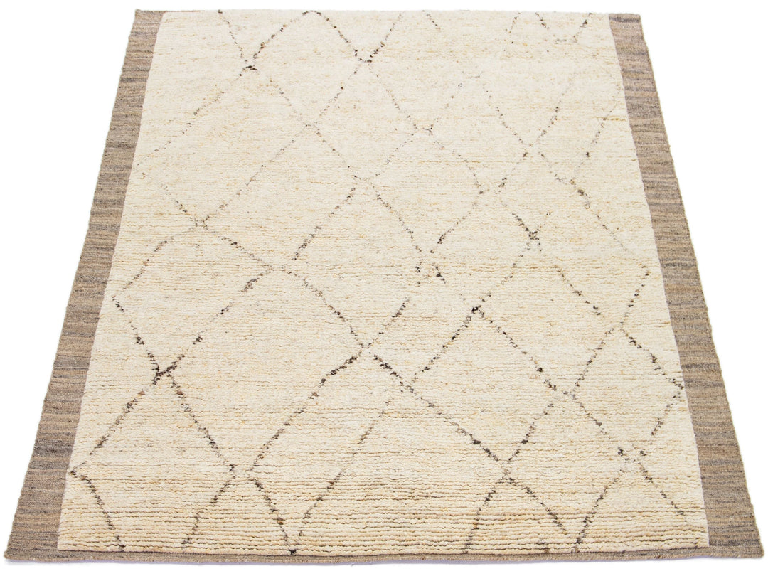 Modern Moroccan Wool Rug 8 X 10
