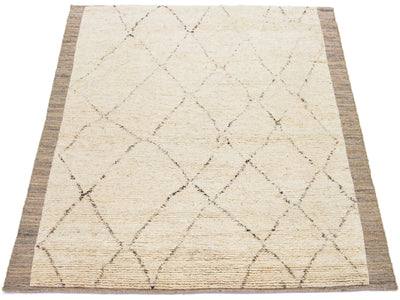 Modern Moroccan Wool Rug 8 X 10