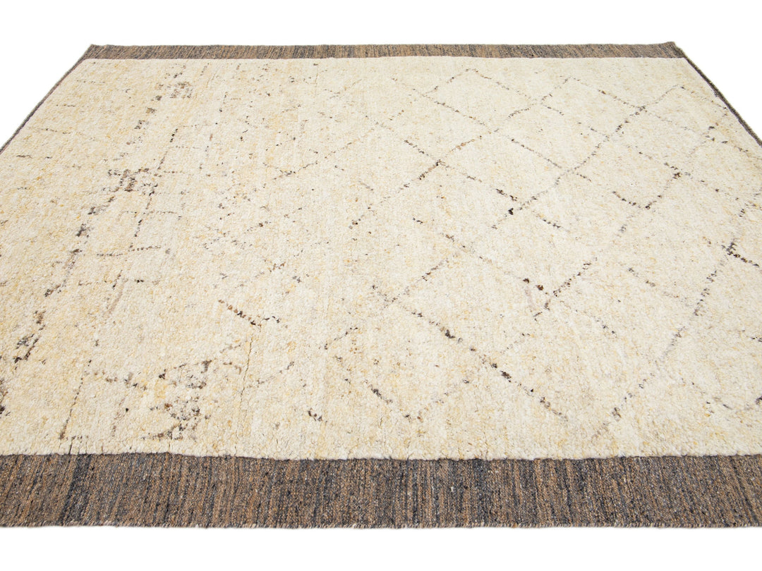 Modern Moroccan Wool Rug 8 X 10