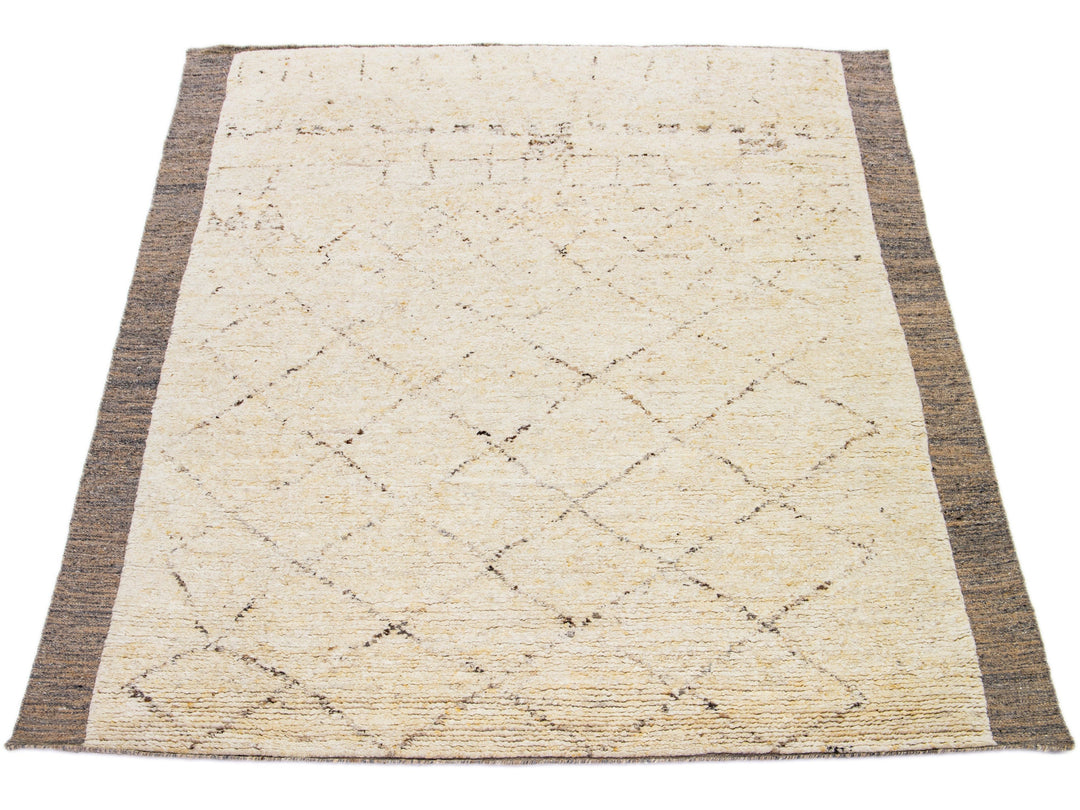 Modern Moroccan Wool Rug 8 X 10