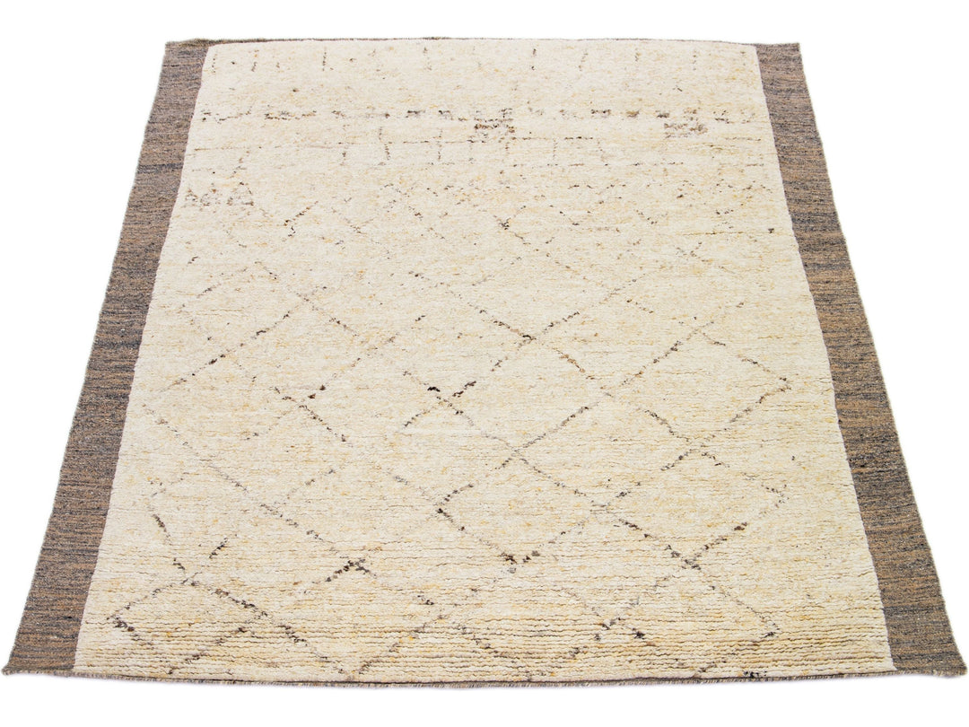 Modern Moroccan Wool Rug 8 X 10