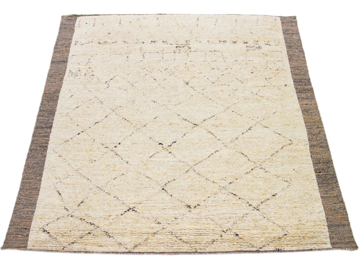 Modern Moroccan Wool Rug 8 X 10