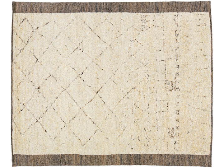 Modern Moroccan Wool Rug 8 X 10